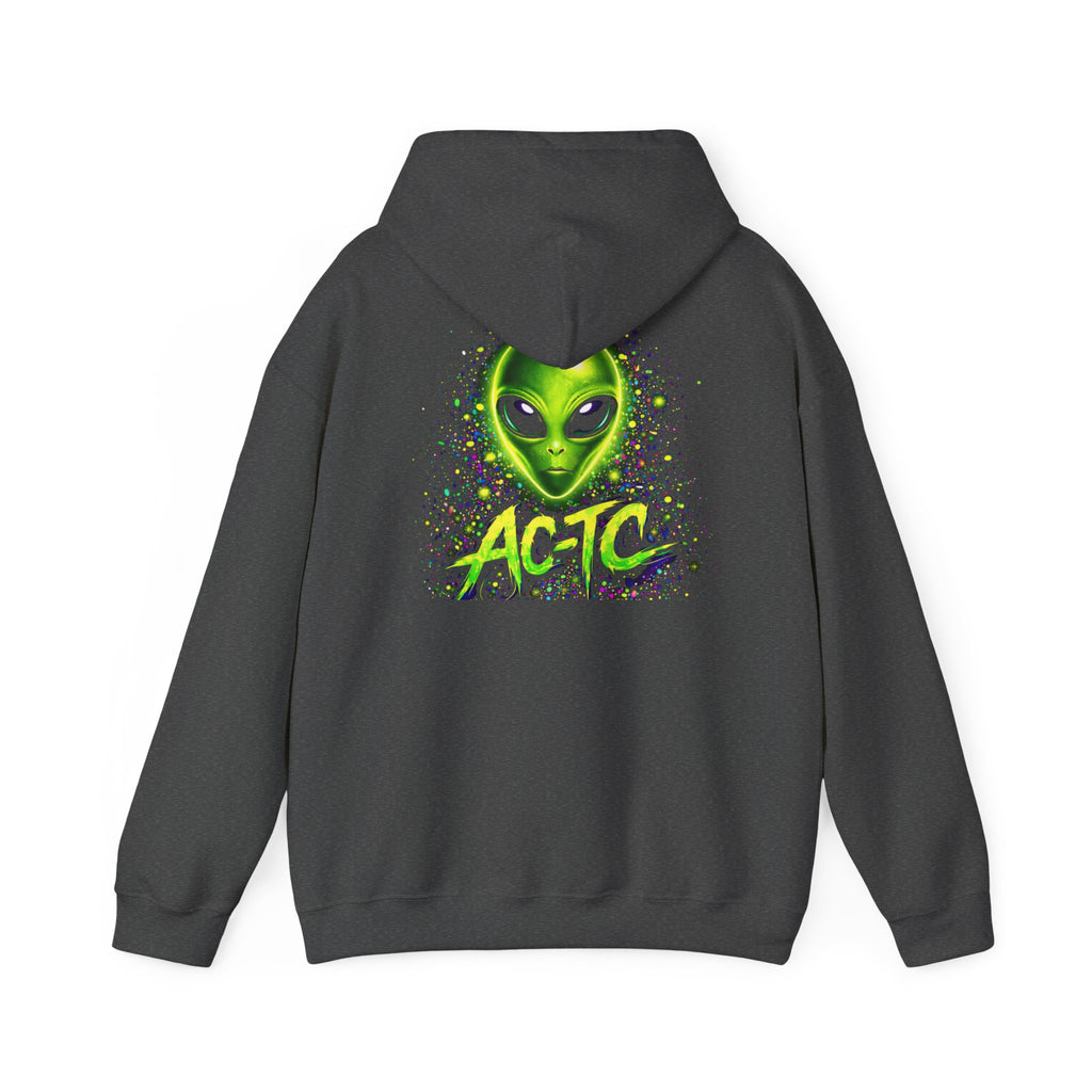 Alien Graphic Hoodie – Neon Green AC-TC Extraterrestrial Crewneck