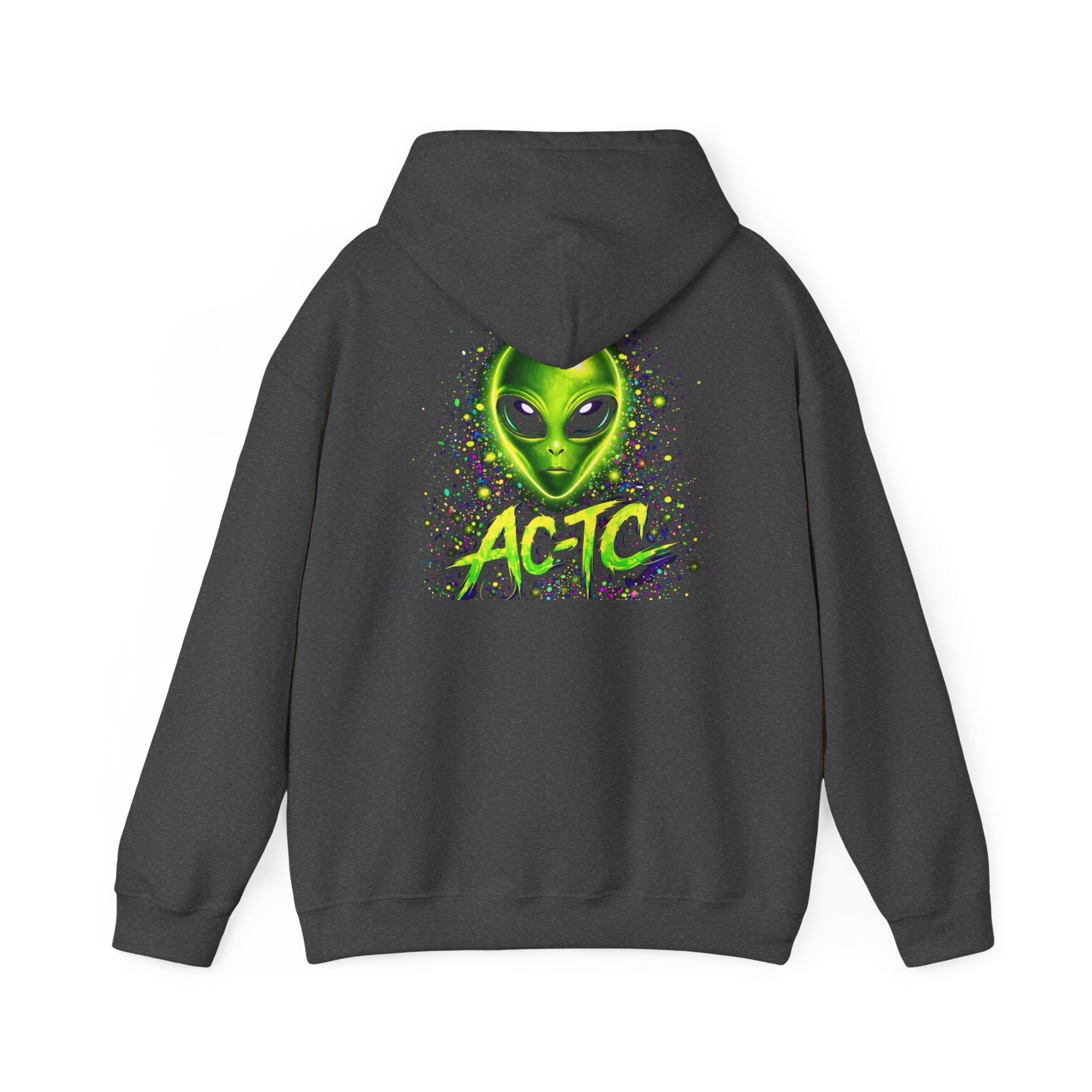 Alien Graphic Hoodie – Neon Green AC-TC Extraterrestrial Crewneck
