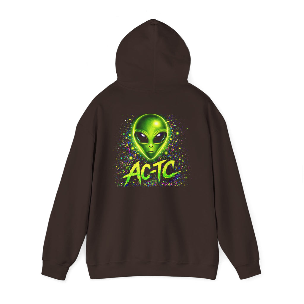 Alien Graphic Hoodie – Neon Green AC-TC Extraterrestrial Crewneck