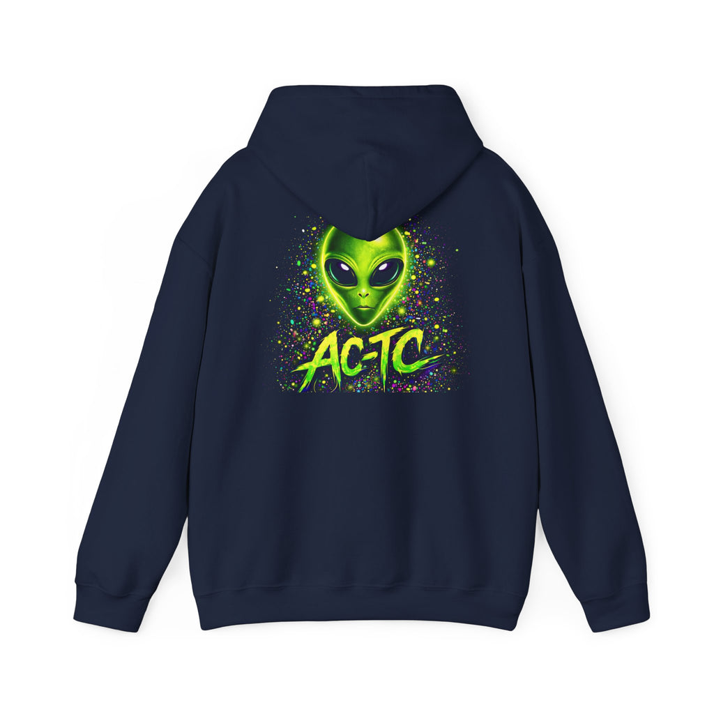 Alien Graphic Hoodie – Neon Green AC-TC Extraterrestrial Crewneck