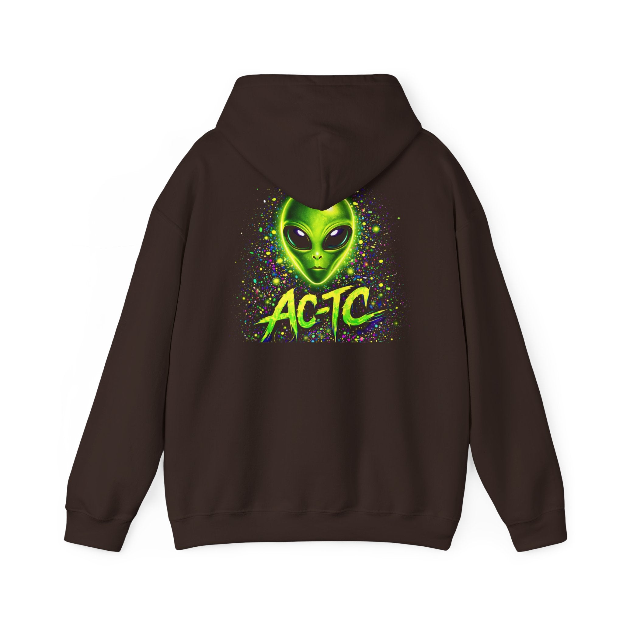 Alien Graphic Hoodie – Neon Green AC-TC Extraterrestrial Crewneck