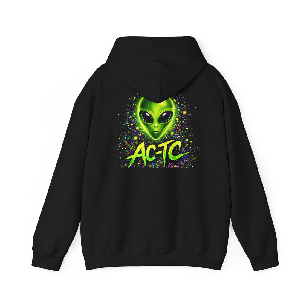 Alien Graphic Hoodie – Neon Green AC-TC Extraterrestrial Crewneck